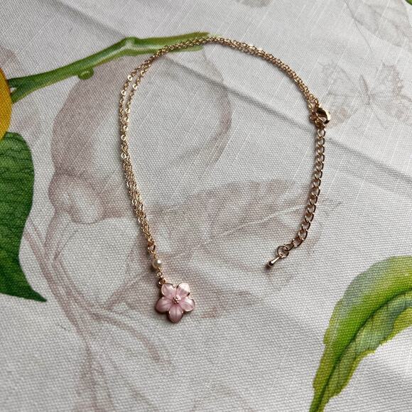 Kawaii Cherry Blossom Jewelry Set, Japanese Set, Cherry Blossom Jewelry Gift Set - Picture 7 of 10